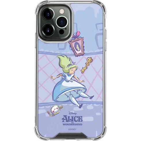 Disney Alice in Wonderland Falling down the Rabbit Hole iPhone 13 Pro Max Clear Case
