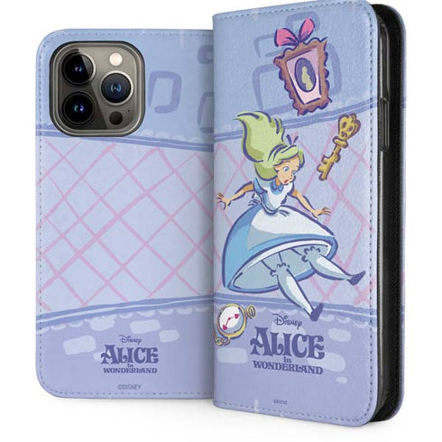 Disney Alice in Wonderland Falling down the Rabbit Hole iPhone 13 Pro Max Folio Case