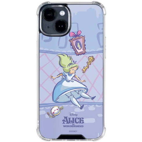 Disney Alice in Wonderland Falling down the Rabbit Hole iPhone 14 Plus Clear Case