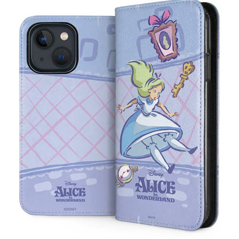 Disney Alice in Wonderland Falling down the Rabbit Hole iPhone 14 Plus Folio Case