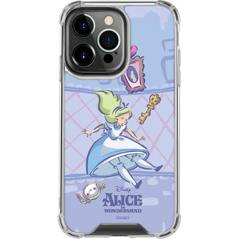 Disney Alice in Wonderland Falling down the Rabbit Hole iPhone 14 Pro Clear Case