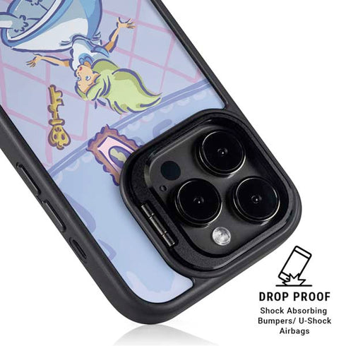 Disney Alice in Wonderland Falling down the Rabbit Hole iPhone 14 Pro Kickstand Case