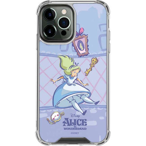 Disney Alice in Wonderland Falling down the Rabbit Hole iPhone 14 Pro Max Clear Case