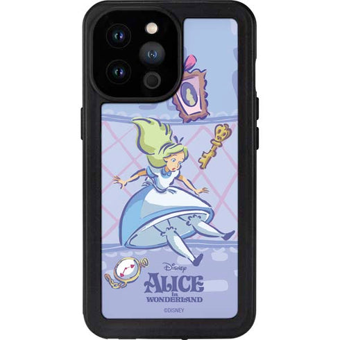 Disney Alice in Wonderland Falling down the Rabbit Hole iPhone 14 Pro Max Waterproof Case