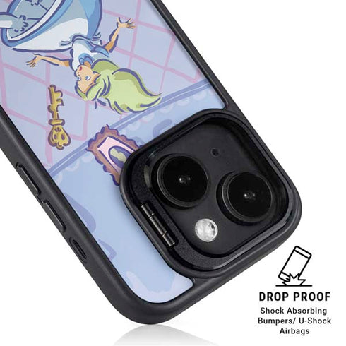 Disney Alice in Wonderland Falling down the Rabbit Hole iPhone 15 Kickstand Case