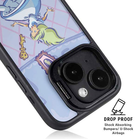 Disney Alice in Wonderland Falling down the Rabbit Hole iPhone 15 Plus Kickstand Case
