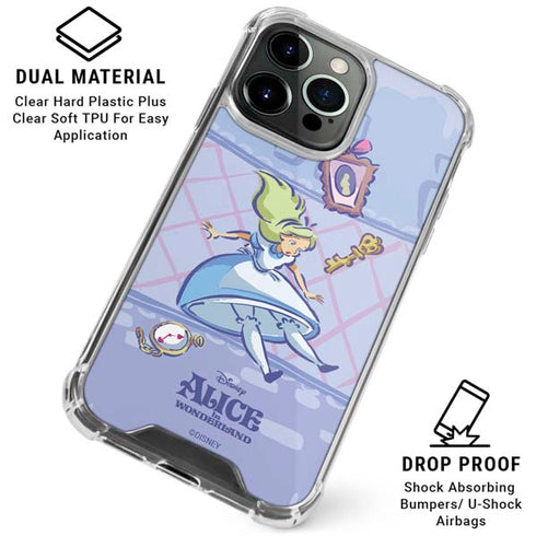Disney Alice in Wonderland Falling down the Rabbit Hole iPhone 16 Pro Max Clear Case