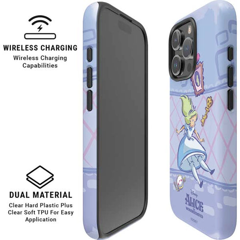 Disney Alice in Wonderland Falling down the Rabbit Hole iPhone 16 Pro Max Magsafe Impact Case