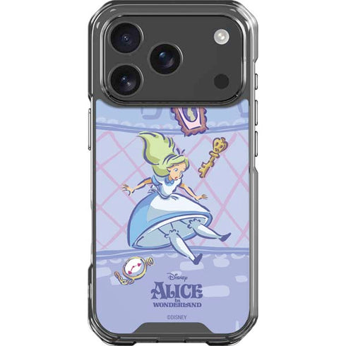 Disney Alice in Wonderland Falling down the Rabbit Hole iPhone 18 Pro Clear Case