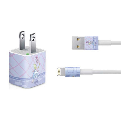 Disney Alice in Wonderland Falling down the Rabbit Hole iPhone Charger (5W USB) Skin
