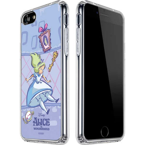 Disney Alice in Wonderland Falling down the Rabbit Hole iPhone SE (2nd & 3rd Gen) Clear Case