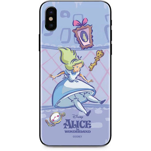Disney Alice in Wonderland Falling down the Rabbit Hole iPhone X Skin