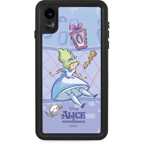 Disney Alice in Wonderland Falling down the Rabbit Hole iPhone XR Waterproof Case