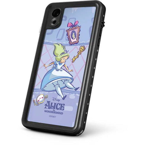 Disney Alice in Wonderland Falling down the Rabbit Hole iPhone XR Waterproof Case