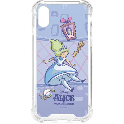 Disney Alice in Wonderland Falling down the Rabbit Hole iPhone XS Clear Case
