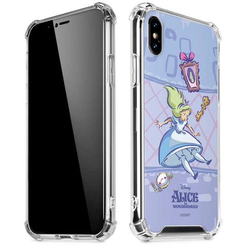 Disney Alice in Wonderland Falling down the Rabbit Hole iPhone XS Max Clear Case