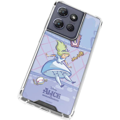 Disney Alice in Wonderland Falling down the Rabbit Hole Moto G 5G (2025) Clear Case