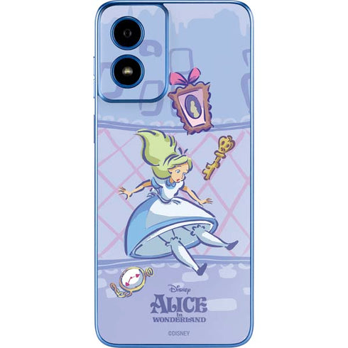 Disney Alice in Wonderland Falling down the Rabbit Hole Moto G Play 4G (2024) Skin
