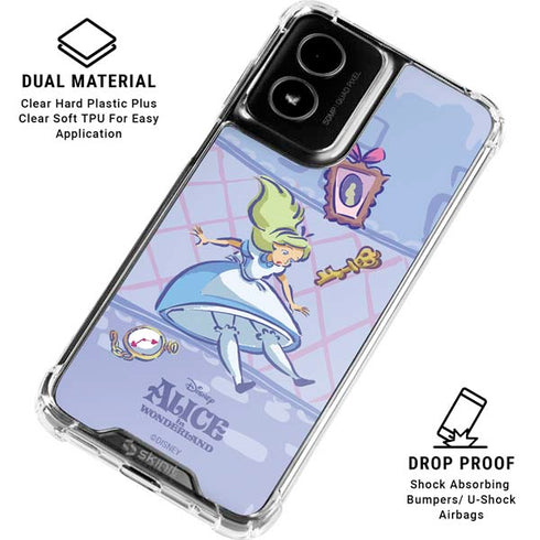 Disney Alice in Wonderland Falling down the Rabbit Hole Moto G Power 5G (2024) Clear Case
