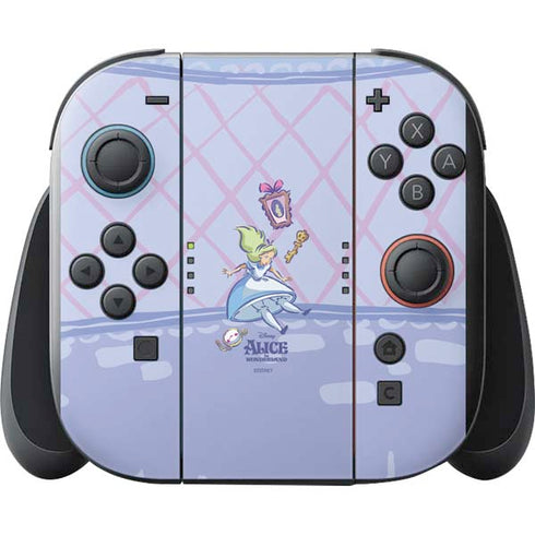 Disney Alice in Wonderland Falling down the Rabbit Hole Nintendo Switch 2 (2025) with Joy-Con Skin