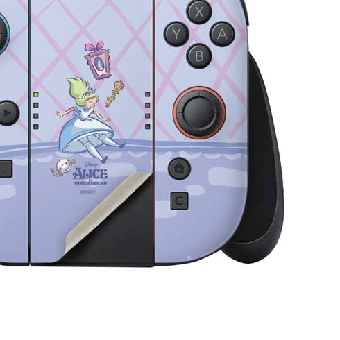 Disney Alice in Wonderland Falling down the Rabbit Hole Nintendo Switch 2 (2025) Joy-Con Controller Skin
