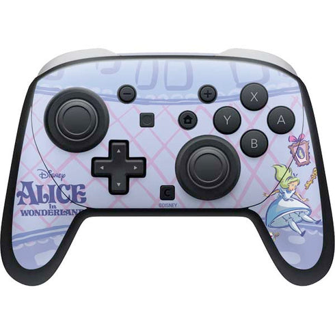 Disney Alice in Wonderland Falling down the Rabbit Hole Nintendo Switch 2 (2025) Pro Controller Skin