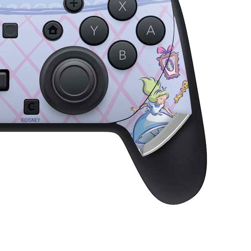 Disney Alice in Wonderland Falling down the Rabbit Hole Nintendo Switch 2 (2025) Pro Controller Skin
