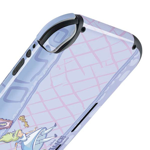 Disney Alice in Wonderland Falling down the Rabbit Hole Nintendo Switch Lite Skin