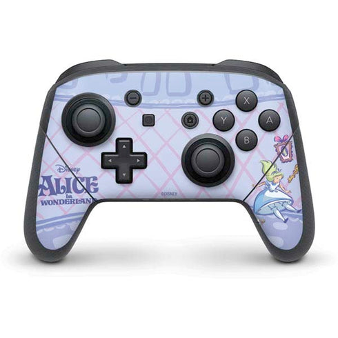 Disney Alice in Wonderland Falling down the Rabbit Hole Nintendo Switch Pro Controller Skin