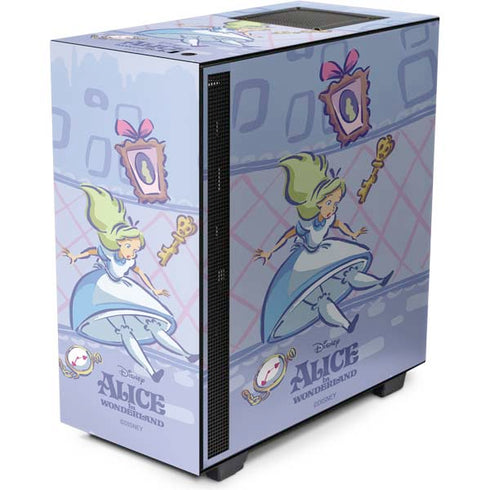 Disney Alice in Wonderland Falling down the Rabbit Hole NZXT H510 Compact ATX Mid-Tower Case Skin