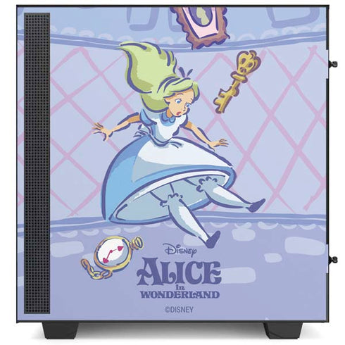 Disney Alice in Wonderland Falling down the Rabbit Hole NZXT H510 Compact ATX Mid-Tower Case Skin