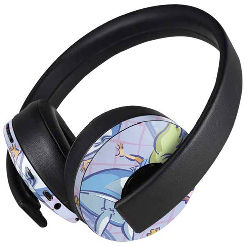 Disney Alice in Wonderland Falling down the Rabbit Hole PlayStation 4 Gold Wireless Headset Skin