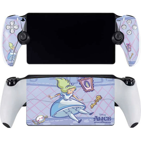 Disney Alice in Wonderland Falling down the Rabbit Hole PlayStation Portal Remote Player Skin