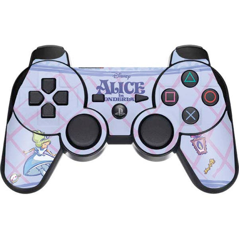 Disney Alice in Wonderland Falling down the Rabbit Hole PS3 Dual Shock wireless controller Skin