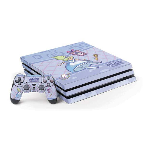 Disney Alice in Wonderland Falling down the Rabbit Hole PlayStation PS4 Skins