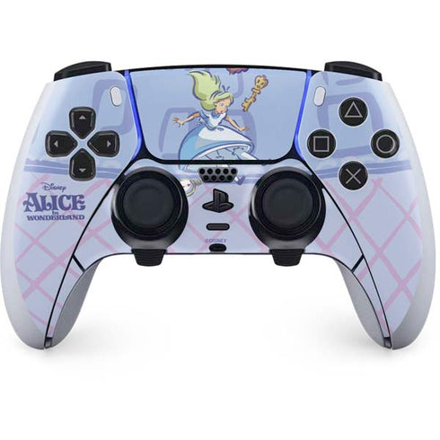Disney Alice in Wonderland Falling down the Rabbit Hole PS5 DualSense Edge Pro Controller Skin