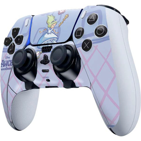 Disney Alice in Wonderland Falling down the Rabbit Hole PS5 DualSense Edge Pro Controller Skin