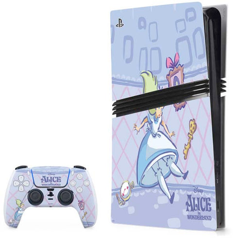 Disney Alice in Wonderland Falling down the Rabbit Hole PS5 Pro Bundle Skin