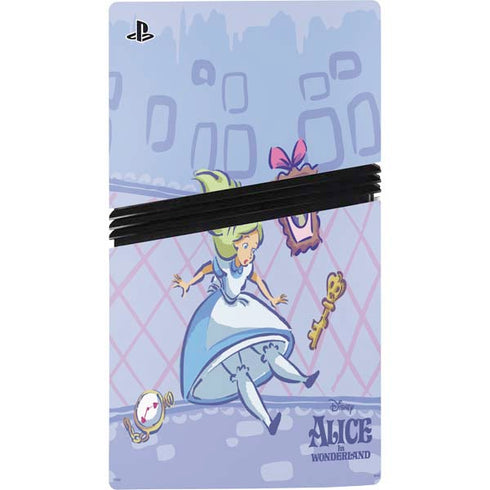 Disney Alice in Wonderland Falling down the Rabbit Hole PS5 Pro Console Skin