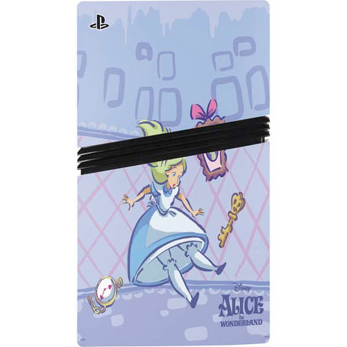 Disney Alice in Wonderland Falling down the Rabbit Hole PS5 Pro Disk Bundle Skin