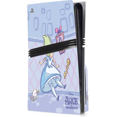 Disney Alice in Wonderland Falling down the Rabbit Hole PS5 Pro Disk Console Skin