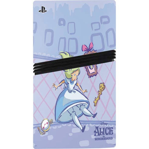 Disney Alice in Wonderland Falling down the Rabbit Hole PS5 Pro Disk Console Skin