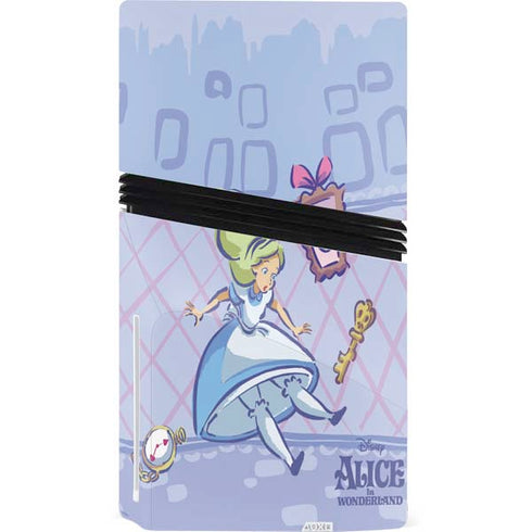 Disney Alice in Wonderland Falling down the Rabbit Hole PS5 Pro Disk Console Skin