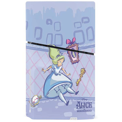 Disney Alice in Wonderland Falling down the Rabbit Hole PS5 Slim Disk Bundle Skin