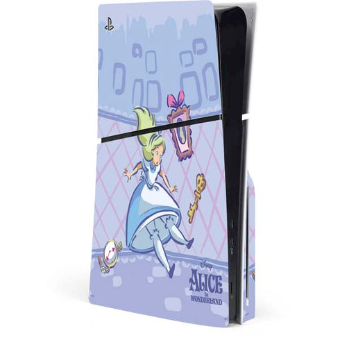Disney Alice in Wonderland Falling down the Rabbit Hole PlayStation PS5 Skins