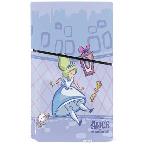 Disney Alice in Wonderland Falling down the Rabbit Hole PS5 Slim Disk Console Skin