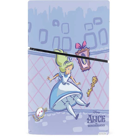 Disney Alice in Wonderland Falling down the Rabbit Hole PS5 Slim Digital Edition Bundle Skin