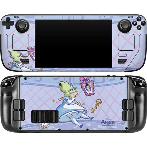 Disney Alice in Wonderland Falling down the Rabbit Hole Steam Deck Handheld Gaming Computer OLED Skin
