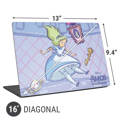 Disney Alice in Wonderland Falling down the Rabbit Hole Universal Laptop 16in (13 x 9.4in) Skin