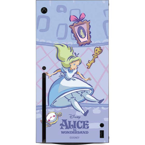 Disney Alice in Wonderland Falling down the Rabbit Hole Xbox Series X Console Skin